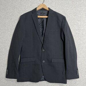 New Look UK Blazer Mens 38R Navy‎ Blue Stretch Sport Jacket Slim Fit Modern
